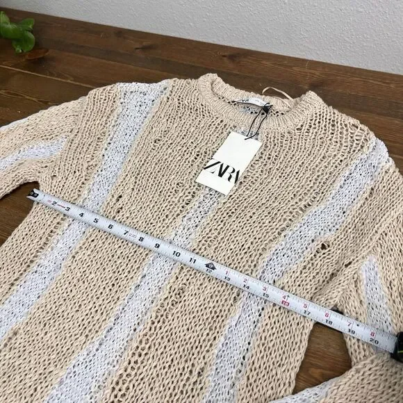 ZARA COMBINATION KNIT SWEATER 0021/007‎ Size Small NWT - Picture 4 of 7